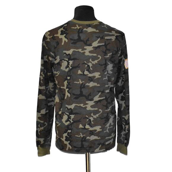 A3 NEW NIKE Standford USA Camo Dri Fit Crewneck Long Sleeve Pullover Tee Size M - Picture 4 of 7